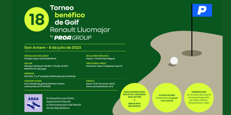 XVIII Renault Llucmajor-PROA Group charity golf tournament