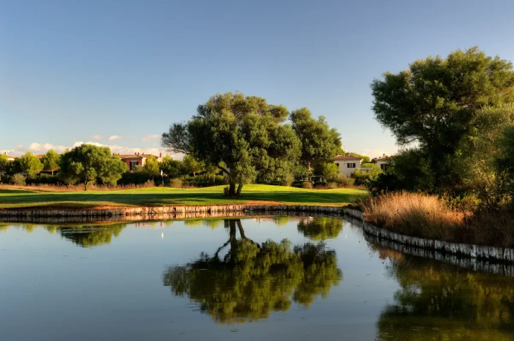 Son Antem East Golf Course View of Lake on Hole 15 in Mallorca