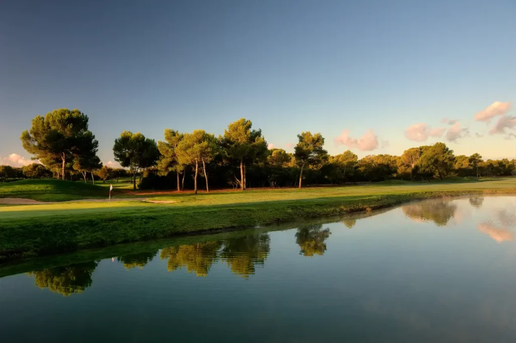 Son Antem West Golf Course View of Hole 18 Lake in Mallorca