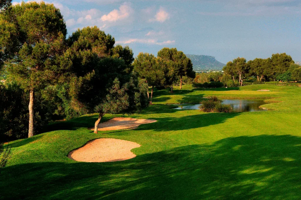 Son Antem West Golf Course View of Hole 9 Fairway and Bunkers in Mallorca