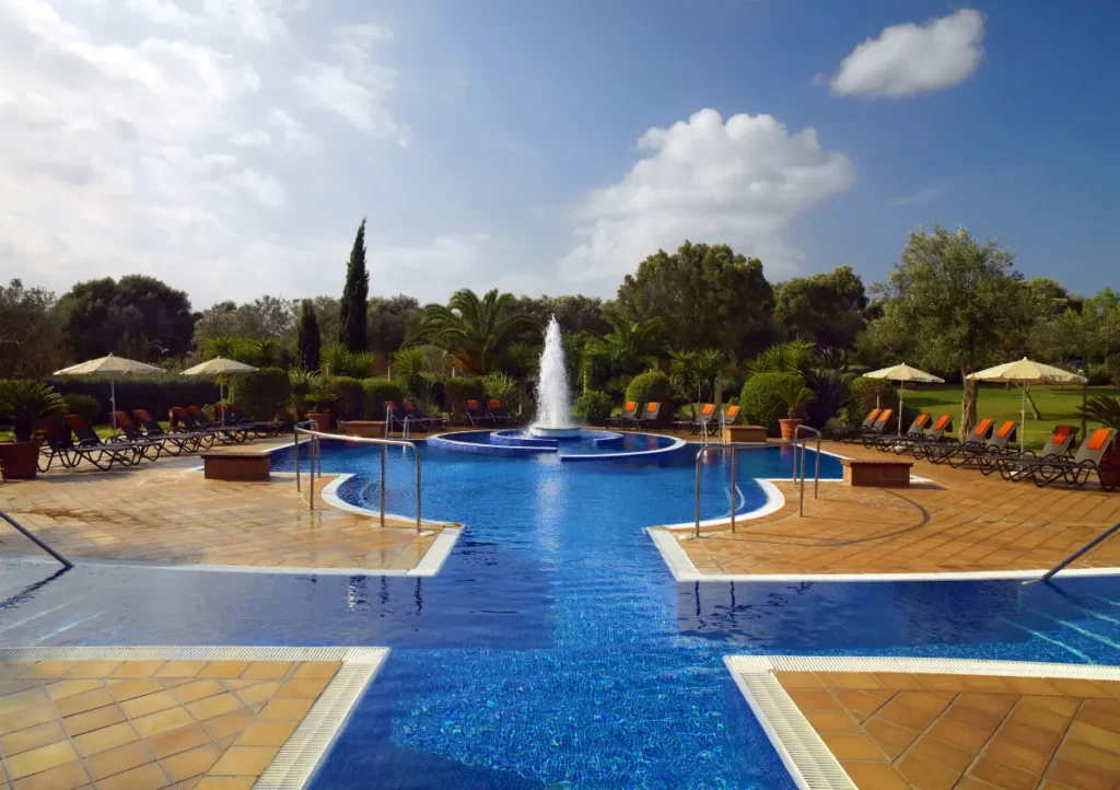 Outdoor pool at Son Antem spa